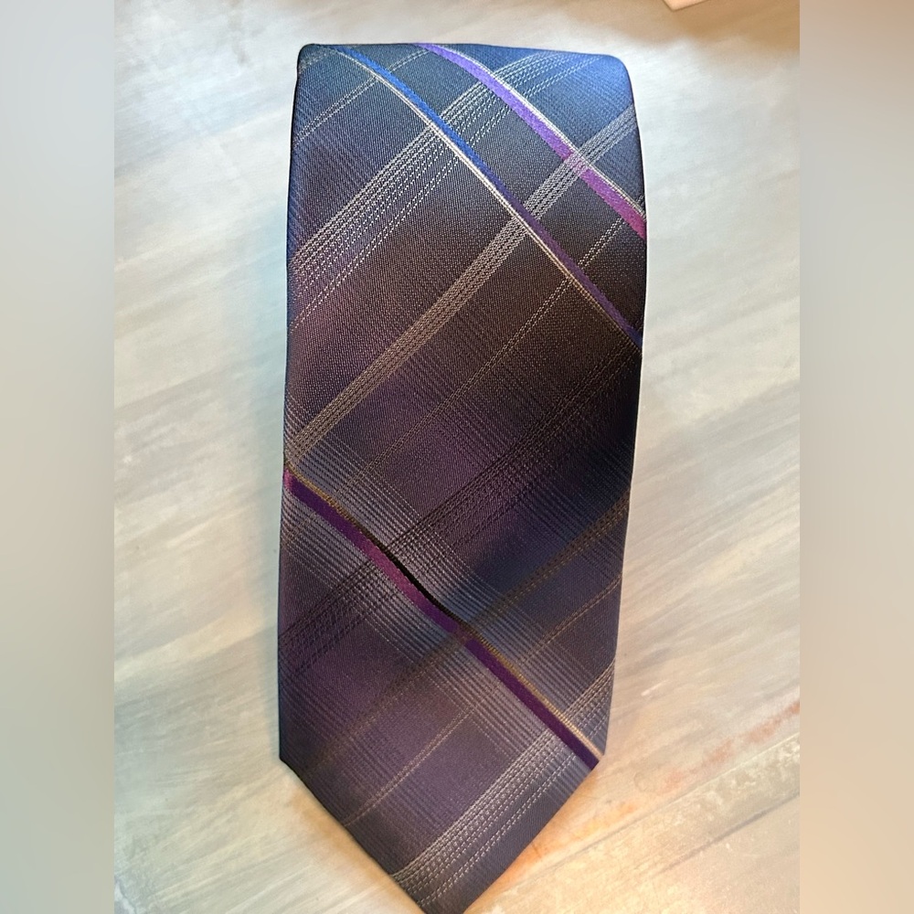 Black Brown 1826 Essentials 100% Silk Luxury Grey Tie BOGO